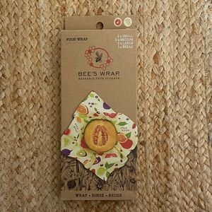 Reusable Food Storage Wrap - Colorful Fruit Designs: Set of 7 wraps